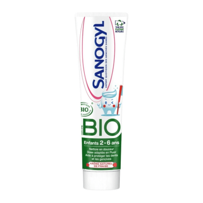 Sanogyl Dentifrice Bio Enfants Fraise 2-6 Ans 50ml | UNIKA