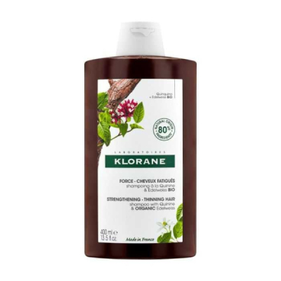 KLORANE - Shampoing a la quinine edelwiss bio 400 ml | UNIKA