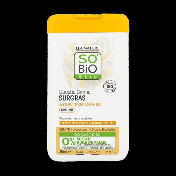 So Bio Douche Crème Surgras au Beurre de Karité Bio - 450ml
