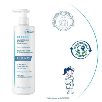 DUCRAY - Dexyane gel nettoyant surgras 400 ml | UNIKA