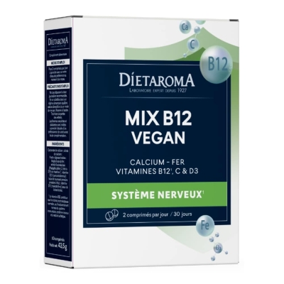 Dietaroma Mix B12 Complexe Vegan 60 Comprimés | UNIKA