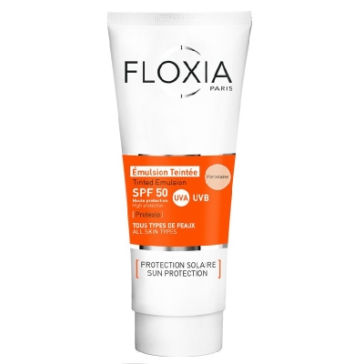 Emulsion Teintée Porcelaine SPF50+ 50ml - Floxia