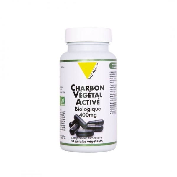 VITALL+ Charbon Végétal Activé 400mg - 60 Gélules