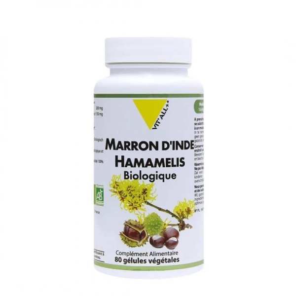 VITALL+ Marron d'Inde & Hamamelis Bio - 80 Gélules