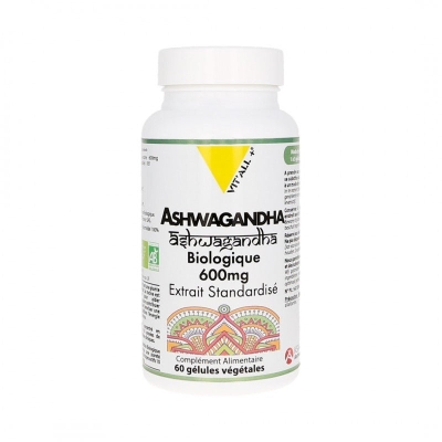 Vitall+ Ashwagandha 600mg Bio 60 Gélules | UNIKA