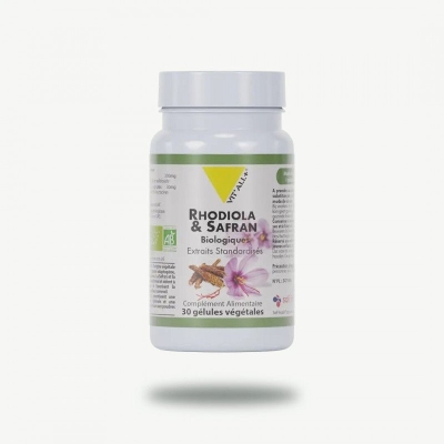 Vitall+ Rhodiola & Safran Bio 30 Gélules | UNIKA