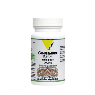 VITALL+ Gingembre Bio 200mg - 60 Gélules | UNIKA