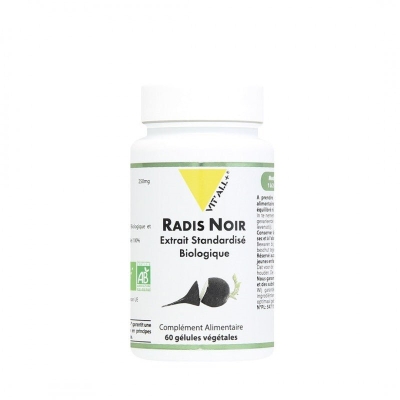 Vitall+ Extrait de Radis Noir Bio 250 mg 60 Gélules | UNIKA