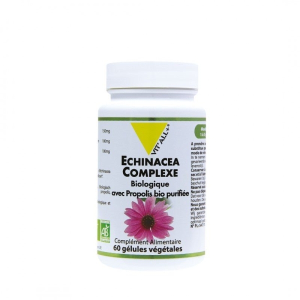 VITALL+ Echinacea Complexe Bio avec Propolis - 60 Gélules