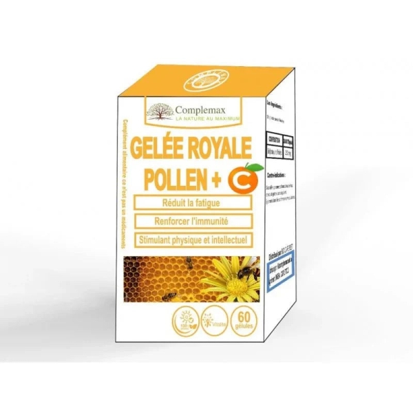COMPLEMAX Gelée Royale Pollen et Vitamine C - 60 Gélules