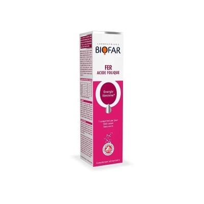 Biofar Fer Acide Folique Énergie Féminine | UNIKA