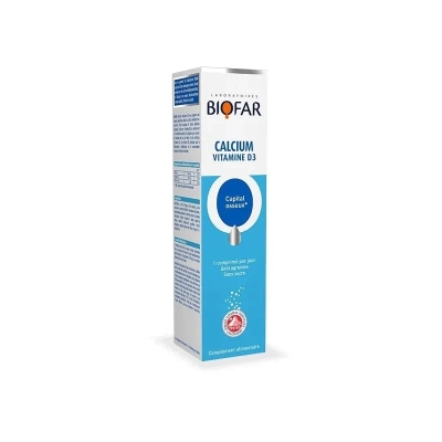 Biofar Calcium Vitamine D3 - 20 comprimés | UNIKA