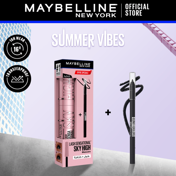 Maybelline - Pack Exclusif Mascara Sky High & Tattoo Liner Noir