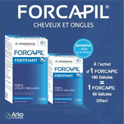 Forcapil Fortifiante Cheveux et Ongles 180 Gélules | UNIKA