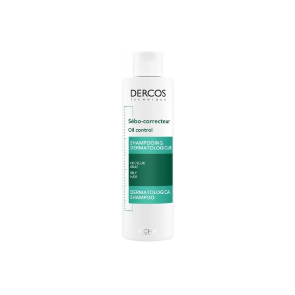 Vichy Dercos Shampooing Traitant Sébo-Correcteur Cheveux Gras 200ml