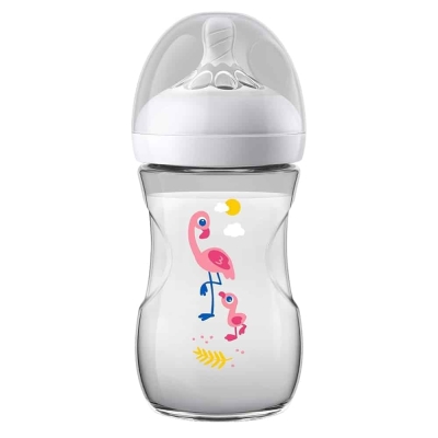 Biberon Natural Flaming 260ml +1 Mois - Avent | UNIKA