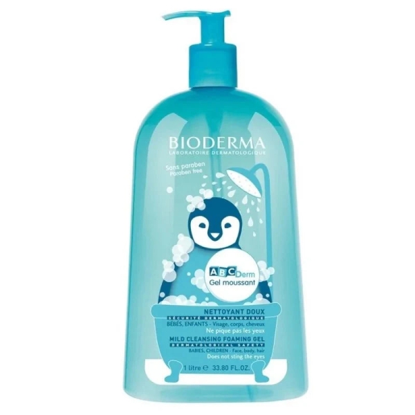Bioderma ABCDerm Gel Nettoyant Moussant Doux 1L