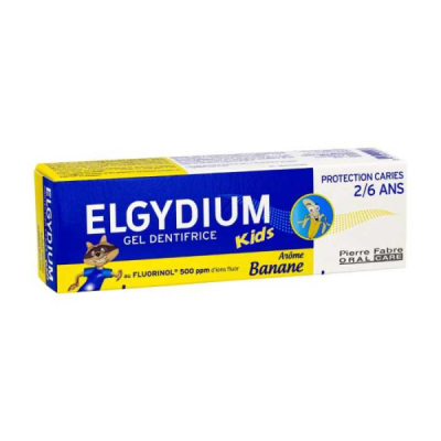 ELGYDIUM - Dentifrice kids banane 2- 6 ans 50 ml | UNIKA