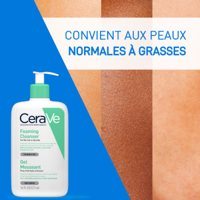 CERAVE - Gel moussant peaux normales a grasses 473 ml