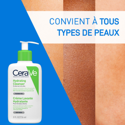 CERAVE - Creme lavante hydratante 236 ml | UNIKA
