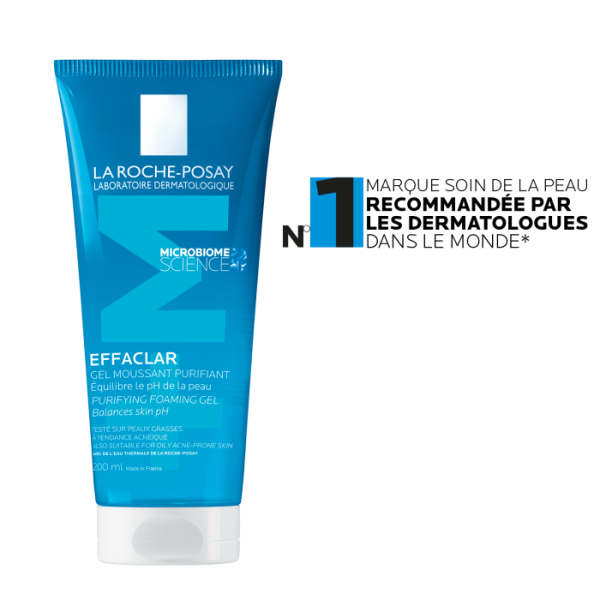 LA ROCHE POSAY - Effaclar gel moussant purifiant equilibre le ph de la peau 200 ml