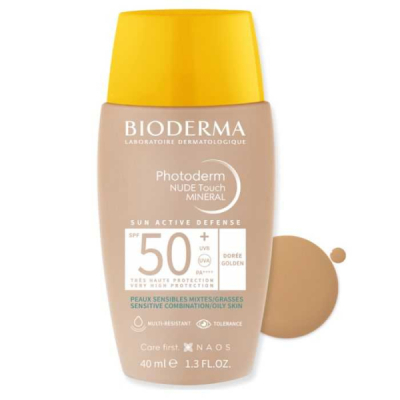 BIODERMA - Photoderm nude touch spf 50+ teinte doree | UNIKA