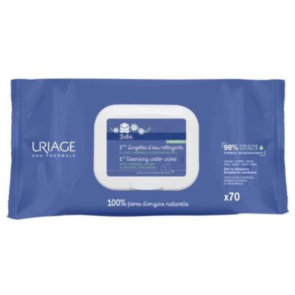 URIAGE - Bebe 1ere lingettes d'eau nettoyantes * 70